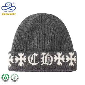 Unisex vendita all'ingrosso di alta qualità moda di lusso 100% acrilico berretto con polsino per uomini e donne coppia incontri usura - Product Image 2