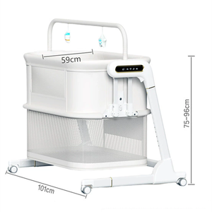 Nuovo Design Lettino per Neonati Regolabile in Altezza, <span class=keywords><strong>Culla</strong></span> Portatile Mobile, Co-Sleeper Elettrico Pieghevole Orizzontale per Neonati - Product Image 2
