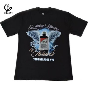 Custom Streetwear Angel Wings Graphic T <b>Shirt</b> Men Oversized Vintage Memorial Print Hip Hop Grunge <b>Gothic</b> Tee Summer Casual Top - Product Image 1