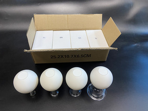 4 buah Set bekam kaca silikon, Set gelas bekam silikon pijat, penyedot vakum CE untuk mata, cangkir pijat wajah - Product Image 3