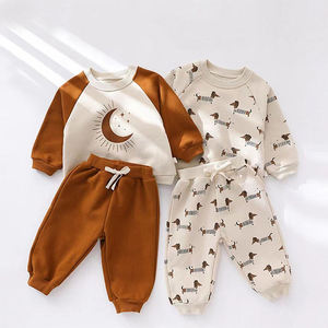 Conjunto Deportivo de Algodón y Bambú para Niños, Trajes Deportivos Orgánicos para Niños, Conjuntos de Sudadera Personalizados de Felpa, Conjuntos de Ropa Sostenible para Niños - Product Image 1