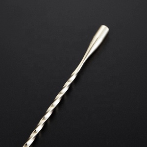 ملعقة خلط كوكتيل طويلة من الفولاذ المقاوم للصدأ 304 بلون ذهبي نحاسي لمجموعات أدوات البارتندر - Product Image 6