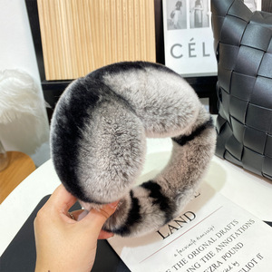 <span class=keywords><strong>Cache</strong></span>-oreilles en <span class=keywords><strong>fourrure</strong></span> de lapin Rex pour femme, style coréen, mignon, en peluche, couvrant entièrement l'<span class=keywords><strong>oreille</strong></span>, pliable, pour l'hiver - Product Image 3