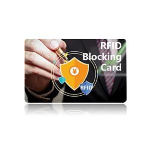 Bloqueador de tarjetas de bloqueo RFID NFC, 13,56 mhz, señal de PVC impresa personalizada, tarjeta de crédito segura - Product Image 1