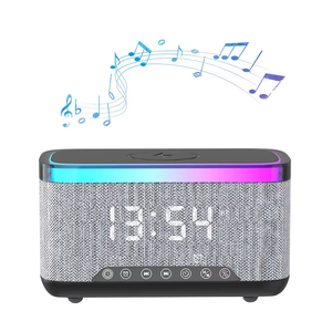 Đèn LED RGB không dây nhấp nháy Đèn bàn RGB Đồng hồ báo thức sạc cho điện thoại di động cho phòng khách Phòng ngủ ngoài trời-WiFi Aux - Product Image 1