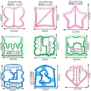 Precio al por mayor creativo plástico DIY pan corte rojo verde azul corazón rompecabezas cachorro pan <span class=keywords><strong>Fondant</strong></span> molde pastel herramientas para hornear - Product Image 5