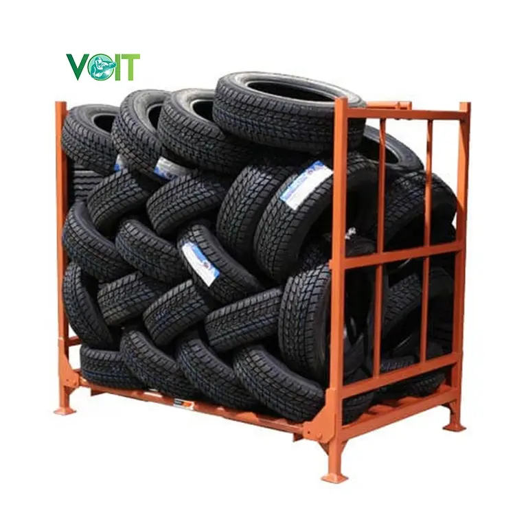 Factory Price Moveable Stackable Heavy Duty Warehouse Storage Steel Foldable Pallet of Car Tire