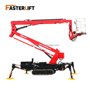 Platform Pengangkat Hidrolik Bertenaga Diesel Bensin 12m 14m 16m 18m, Artikulasi Teleskopik, Kecil, Beroda Rantai, Tipe Spider Boom <span class=keywords><strong>Lift</strong></span> - Product Image 4