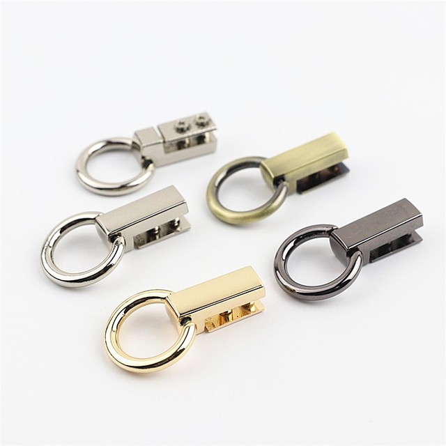 Customizable Zinc Alloy Fashion Bag Hanger-Durable Clasps Buckles Side Clips Chain Screw D-Rings for Handbag/Backpack