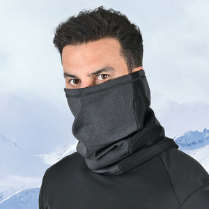 Adjustable Fleece <b>Neck</b> <b>Warmer</b> For Outdoor Sports Cycling Windproof Cold Resistant Dark Gray Light Gray Black Unisex - Product Image 2