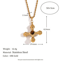 Colliers en acier inoxydable plaqué or 18 carats pour femmes