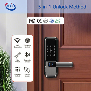 Mật khẩu thẻ Khóa cửa kỹ thuật số tuya ứng dụng kiểm soát khóa nhà <span class=keywords><strong>Keyless</strong></span> thông minh chốt cửa xử lý khóa - Product Image 2