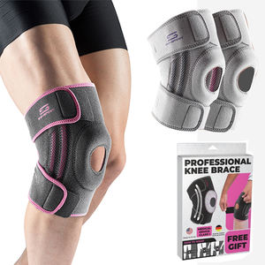 Penahan lutut pegas ganda-desain Patella terbuka dengan kompresi antiselip untuk dukungan sendi & stabilitas - Product Image 1