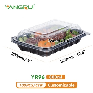 Thân Thiện Với Môi Trường Dùng Một Lần PPMF Nhựa PP Foam Container Takeout Thay Thế 9X6 Vỏ Sò Trắng Bản Lề Để Đi Container Thực Phẩm - Product Image 4