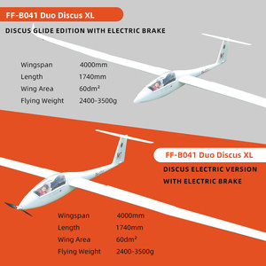 Planeur RC Électrique Planeur <span class=keywords><strong>Duo</strong></span> Discus XL 4000mm d'Envergure avec Frein FF-B040/FF-B041 - Product Image 5
