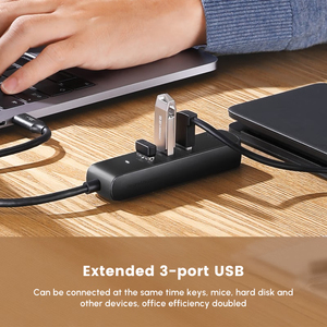 UGREEN 4 en 1 <span class=keywords><strong>USB</strong></span> <span class=keywords><strong>C</strong></span> <span class=keywords><strong>Hub</strong></span> con 3 puertos <span class=keywords><strong>USB</strong></span> 3,0 y adaptador <span class=keywords><strong>Ethernet</strong></span> <span class=keywords><strong>Hub</strong></span>, ABS <span class=keywords><strong>USB</strong></span> Splitter - Product Image 3