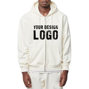 Sudadera con Capucha para Hombre, Gruesa, con Cierre Completo, Forro Polar, para Otoño e Invierno, Informal, de Color Sólido, Holgada - Product Image 6