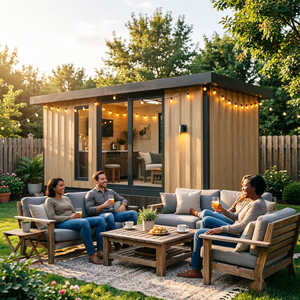 Casa <span class=keywords><strong>de</strong></span> Huéspedes Prefabricada, Cabaña <span class=keywords><strong>de</strong></span> Jardín, Sala <span class=keywords><strong>de</strong></span> Recepción al Aire Libre, Ideal para Freelancers, Consultores y Pequeñas Empresas - Product Image 3