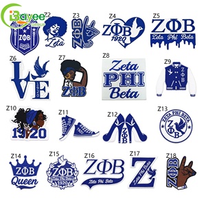 Abrasion-Proof Design Embroidery Patches University Sorority Embroidery <b>Iron</b> on Twill Felt Patches Sorority Patches - Product Image 3