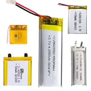 Hot sale 105080 Li Polymer Rechargeable Ultrathin Lithium Polymer Lipo Battery 3.7V 5000mAh For Headset