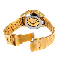 Montres automatiques pour hommes, montre-bracelet de marque Relojfashion avec mouvement à double aiguille creuse