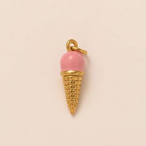 Pandahall Pendentif Pizza en Acier Inoxydable 304 Plaqué Or 18K avec Sertissage Bezel pour Cadeau - Product Image 5