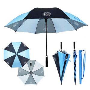 Parapluie de golf coupe-vent 190T en pongé, ouverture automatique, fermeture manuelle, poignée en EVA, durable, impression de logo personnalisée, cadeau d'affaires - Product Image 1