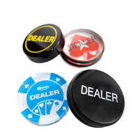 Prix de gros d'usine Acrylique Poker All in Dealer Buttons personnalisés Pas Cher Poker Dealer Buttons Applicable au Casino
