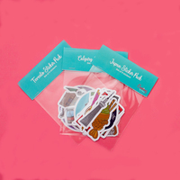 Paquete de pegatinas de vinilo PP para exteriores, pegatinas personalizadas con impresión personalizada, logotipo permanente troquelado