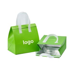 New Coffee Milk Tea Restaurant Pack Takeaway Disposable <b>Tote</b> Green Compartment Large <b>Lunch</b> Cooler <b>Bag</b> - Product Image 1