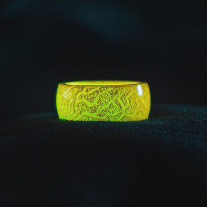 Bagues Scintillantes Lumineuses Multicolores en Résine Épaisse, Mode Fiançailles et Cadeau pour Hommes et Femmes avec Sertissage - Product Image 4