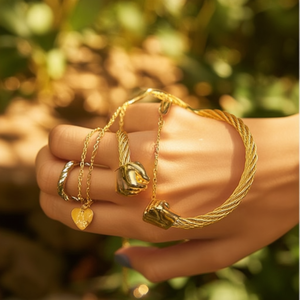 กำไลข้อมือแฟชั่น สแตนเลสสตีล 316L ชุบทอง PVD ทนทาน เป็นมิตรต่อสิ่งแวดล้อม - Product Image 3