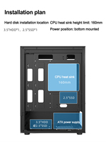 Boîtier d'ordinateur de jeu Gamer-X OEM/ODM Micro ATX Mid Tower USB3.0 avec verre trempé en stock
