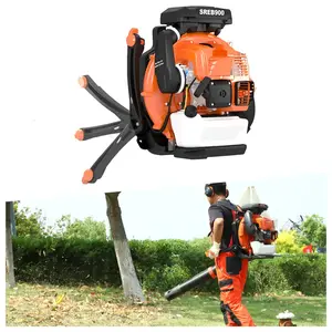 Backpack Gas Leaf Blower 75.6CC 2-Stroke Blower High Power and Low Fuel Consumption Leaf Blower for Lawn Garden Blowing Leaves