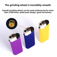 Briquet à roue à silex moderne en plastique rechargeable avec logo personnalisé pour cigarettes - Vente en gros