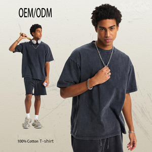 Camiseta de Hombre de Alta Calidad para Streetwear, Camiseta Lisa de 250 g/m², Peso Pesado, para Impresión de Logotipos, para OEM - Product Image 1