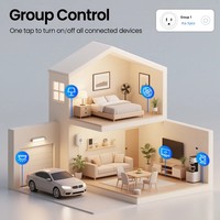 Prise intelligente 16A EU UK US avec moniteur d'énergie, prise WiFi, télécommande, minuterie, compatible Alexa et Google Home pour accessoires de prises électriques
