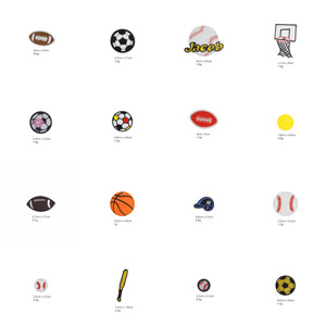 Wholesale Custom Fashion Sports Applique Embroidered Iron on Ball Patch for Sport Clothing <b>Hat</b> <b>Bag</b> Decoration - Product Image 2