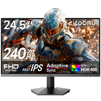 Écrans de jeu KOORUI G2511X 25 pouces 240 Hz FHD 1920*1080, moniteurs d'ordinateur, écrans incurvés pour PC, moniteurs LCD