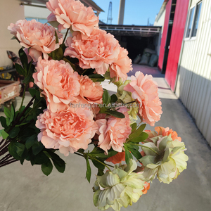 Bán Buôn Chất Lượng Cao Hoa Nhân Tạo Duy Nhất Thân Cây 3 Hoa Lụa Mẫu Đơn Hoa Nhân Tạo Hoa Mẫu Đơn Hoa Tường Cho Đám Cưới Trang Trí - Product Image 1