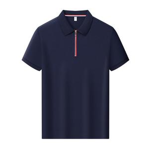 Polo Shirt Black Short Sleeve Solid Color Polyester Work Uniform Daily Wear - Product Image 3