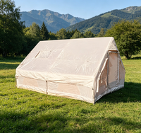 Tente de camping gonflable pour glamping en plein air, 12 mètres carrés, légère, résistante au vent, pare-soleil