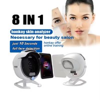 Analyseur de peau de bureau Magic Mirror avec analyse faciale IA, analyse de l'hydratation, de la pigmentation, de l'eau, de l'huile et des rides