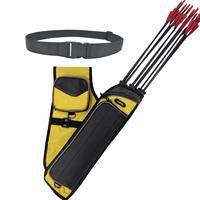 Carquois de cible de tir à l'arc à 3 tubes de couleur personnalisée avec grandes poches pour accessoires et ceinture réglable pour la pratique du tir à l'arc