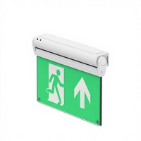 Signalisation lumineuse d'évacuation en cas d'incendie à LED, en plastique, batterie Li-FePO4, autonomie d'urgence de 3 heures, haute visibilité, utilisation intérieure/extérieure