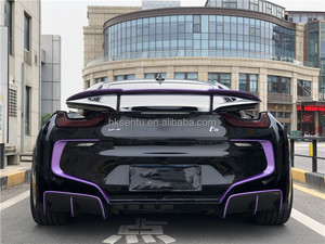 ชุดแต่งคาร์บอนไฟเบอร์ทรงท็อปสไตล์สำหรับ BMW I8 ชุดแต่ง I8 คาร์บอนไฟเบอร์ ลิปหน้า ดิฟฟิวเซอร์ สปอยเลอร์ สเกิร์ตข้าง - Product Image 5