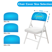 Housses de dossier de chaise extensibles imprimées sur mesure pour salles de réunion, sièges de marketing, stades et théâtres