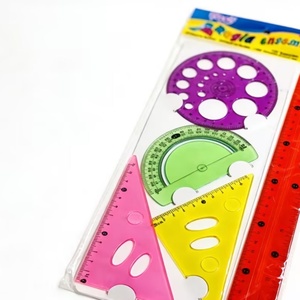 Juego de Reglas de Plástico de Alta Calidad para Material Escolar, 5 Piezas, Juego de Reglas Profesionales de Matemáticas y Geometría, Novedad 2026 - Product Image 2