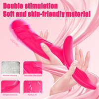 Vibromasseur sans fil télécommandé à double vibration, à porter, pour pénis, pour lesbiennes, type Strapon