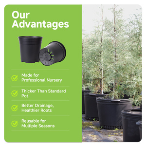 Gobelets <span class=keywords><strong>de</strong></span> pépinière carrés réutilisables en plastique - Barquettes écologiques pour semis <span class=keywords><strong>de</strong></span> jardin et plantes d'intérieur - Alternative durable aux pots en tourbe - Product Image 2